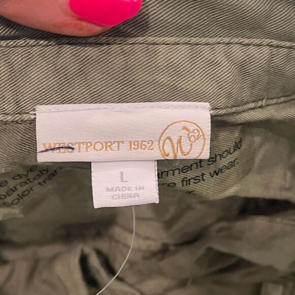 NWOT Westport 1962 Button Front Rayon Long Sleeve Blouse Size L - Picture 6 of 7